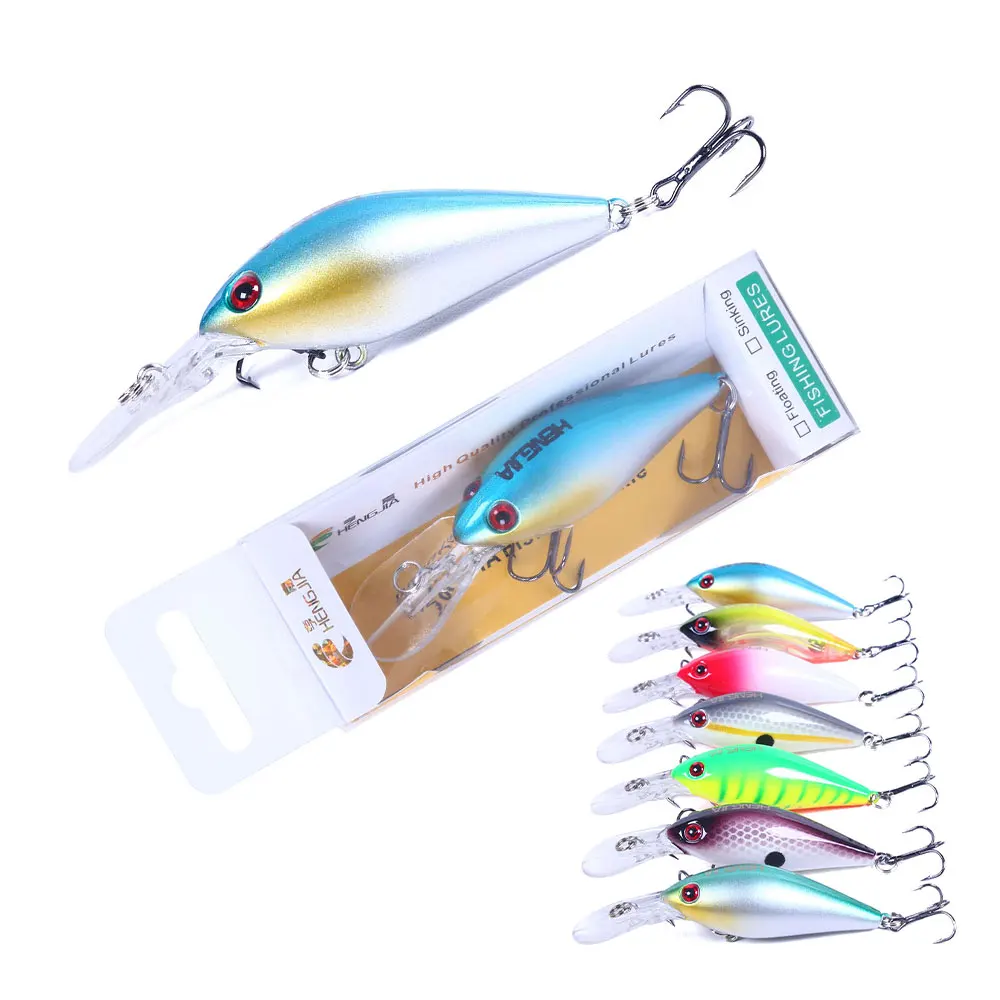 HENGJIA 1pcs Plastic Hard Fishing Lures  Crankbait  8CM  8g Carp Fishing wobblers Artificial Bait Fish Lure Crankbait