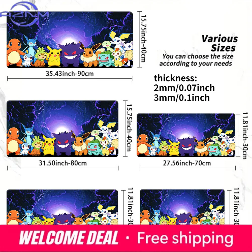 

Pokemon Ash & Eevee Starry Desert TCG Playmat Non-Slip Washable Gaming Mouse Pad