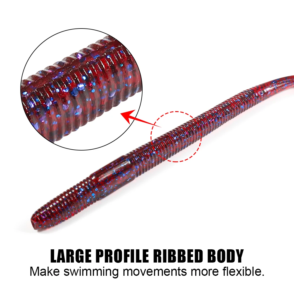 Spinpoler Soft Fishing Lure Worm Long Tail 8\