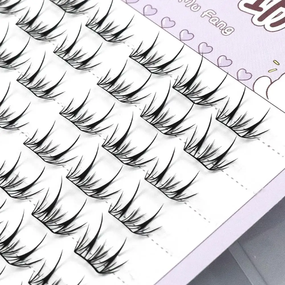 Pas de colle faux cils fin cils solaires naturel moelleux bricolage Extensions de cils auto-adhésif maquillage C Curl mélange grappes de cils