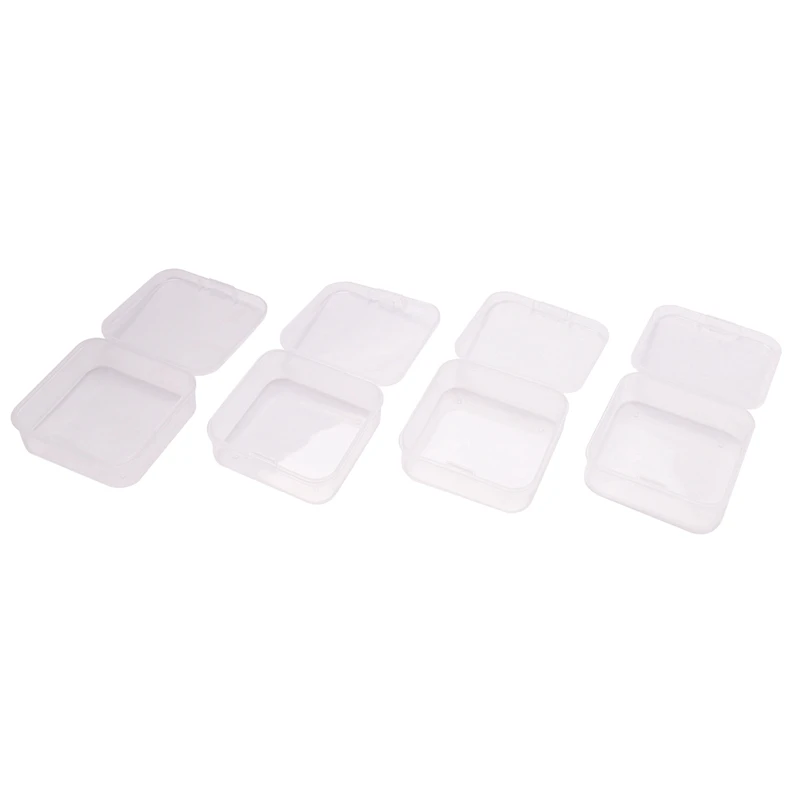 Small Clear Plastic Beads Storage Containers Box With Hinged Lid For Accessories,Crafts,Learning Supplies,Screws,Drills