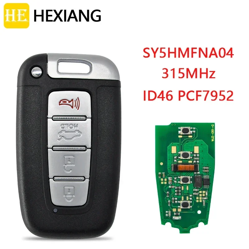 

HE Xiang Car Remote Key For KIA Forte Soul Rio Sorento Hyundai Elantra Genesis Veloster Tucson SY5HMFNA04 ID46 PCF7952 315MHz