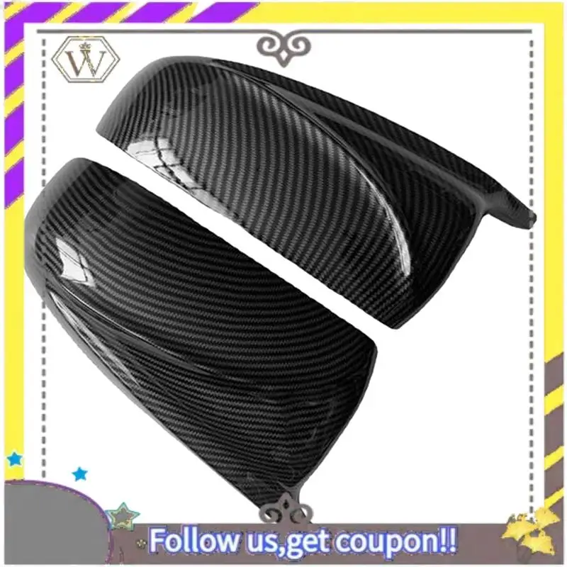

ABXV-Car Carbon Fiber Rearview Side Mirror Cover Parts Accessories For BMW X5 E70 X6 E71 2008-2013 Side Door Rearview Cover Caps