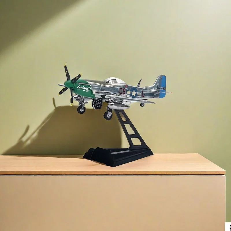 2024 Home Decor  Hot Sale Diecast 1:72 US P51 Mustang FighterFighter Alloy Aircraft Model Collection Souvenir Display Ornaments