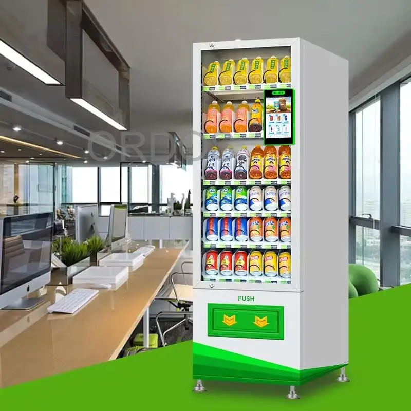 Distributore automatico combinato per snack e bevande Mini distributore automatico Smart Video con codice QR Costo di pagamento aggiuntivo