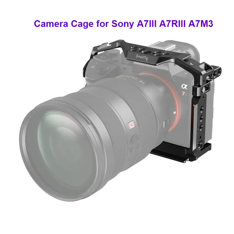 smallrig-gabbia-completa-per-fotocamera-sony-a7iii-a7riii-a7m3-rig-protettivo-in-lega-di-alluminio-con-attacchi-cold-shoe-per-vlog-e-produzione-cinematografica