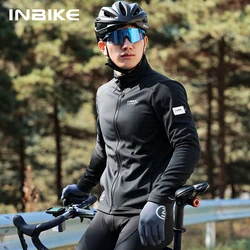 INBIKE giacche da bici da ciclismo invernali da uomo antivento Softshell abbigliamento da bicicletta termico per uomo giacca a vento da bici da strada in caldo pile