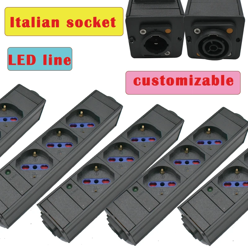 

Итальянская розетка PDU, корпус из алюминиевого сплава NAC3FPX NAC3MPX, блок Schuko Powerlink, усилитель мощности, аудио, 3-кратная вилка