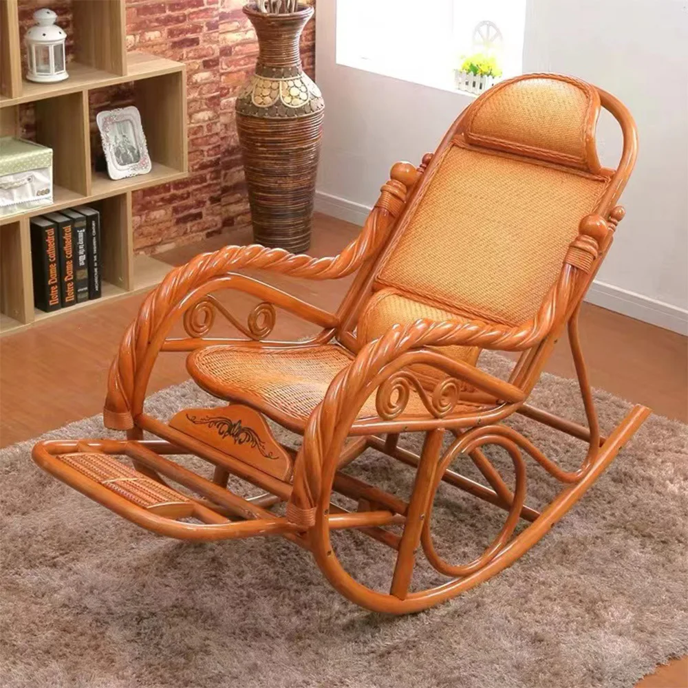 Vine chair, rocking chair, rattan weaving rocking  leisure  backrest nap, indoor lazy person,