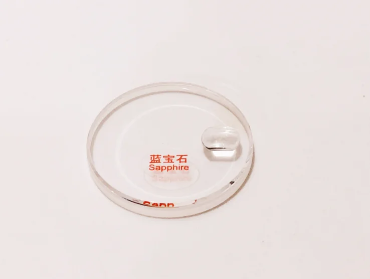 2.5mm Thickness Flat Sapphire Watch Glass with Bubble Len Magnifier 31.5mm Diameter Watch Crystal Replacement T7653