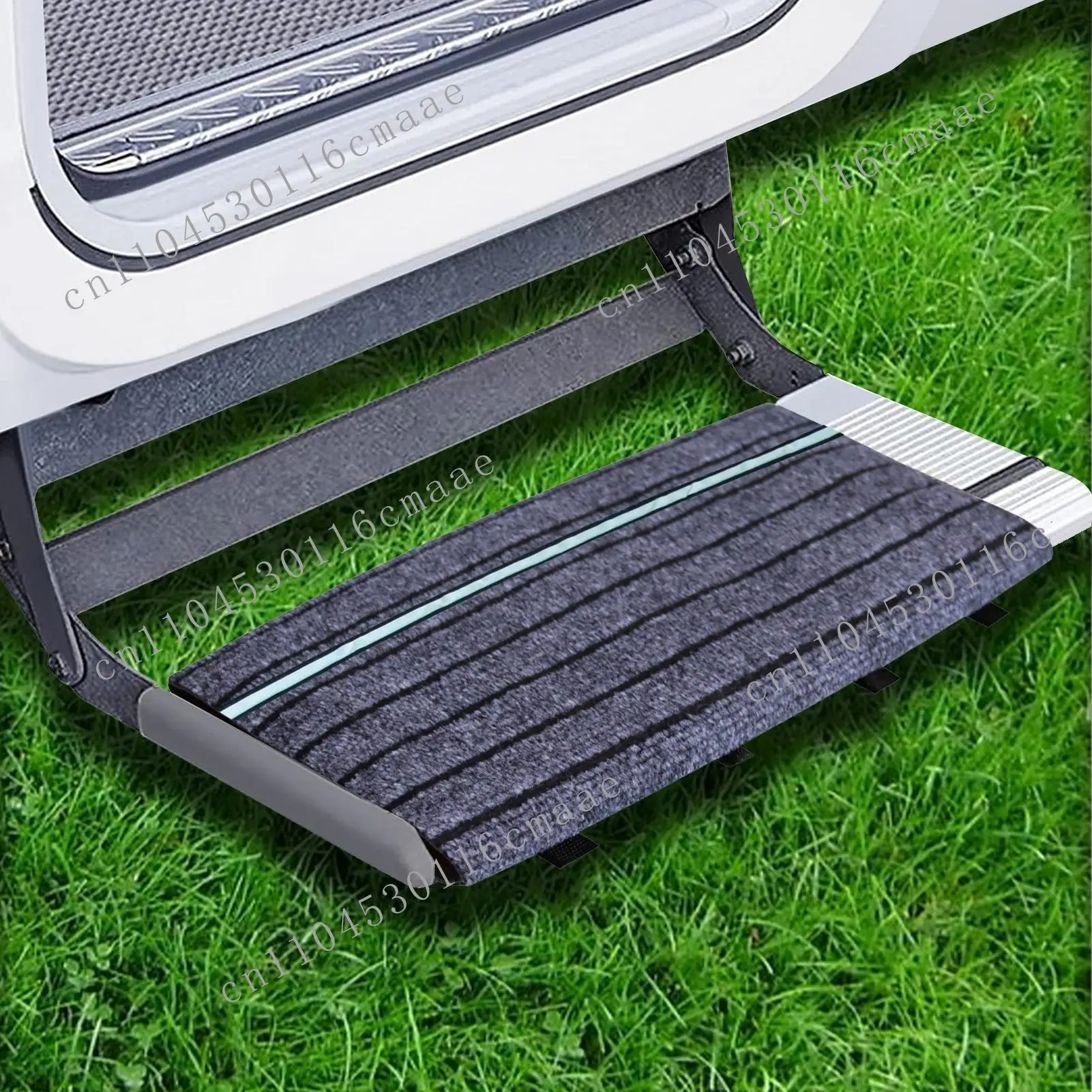 

New RV Ladder Carpet with Reflective Strip, Trailer Ladder Mat, Ladder Door Mat Anti Slip Replacement