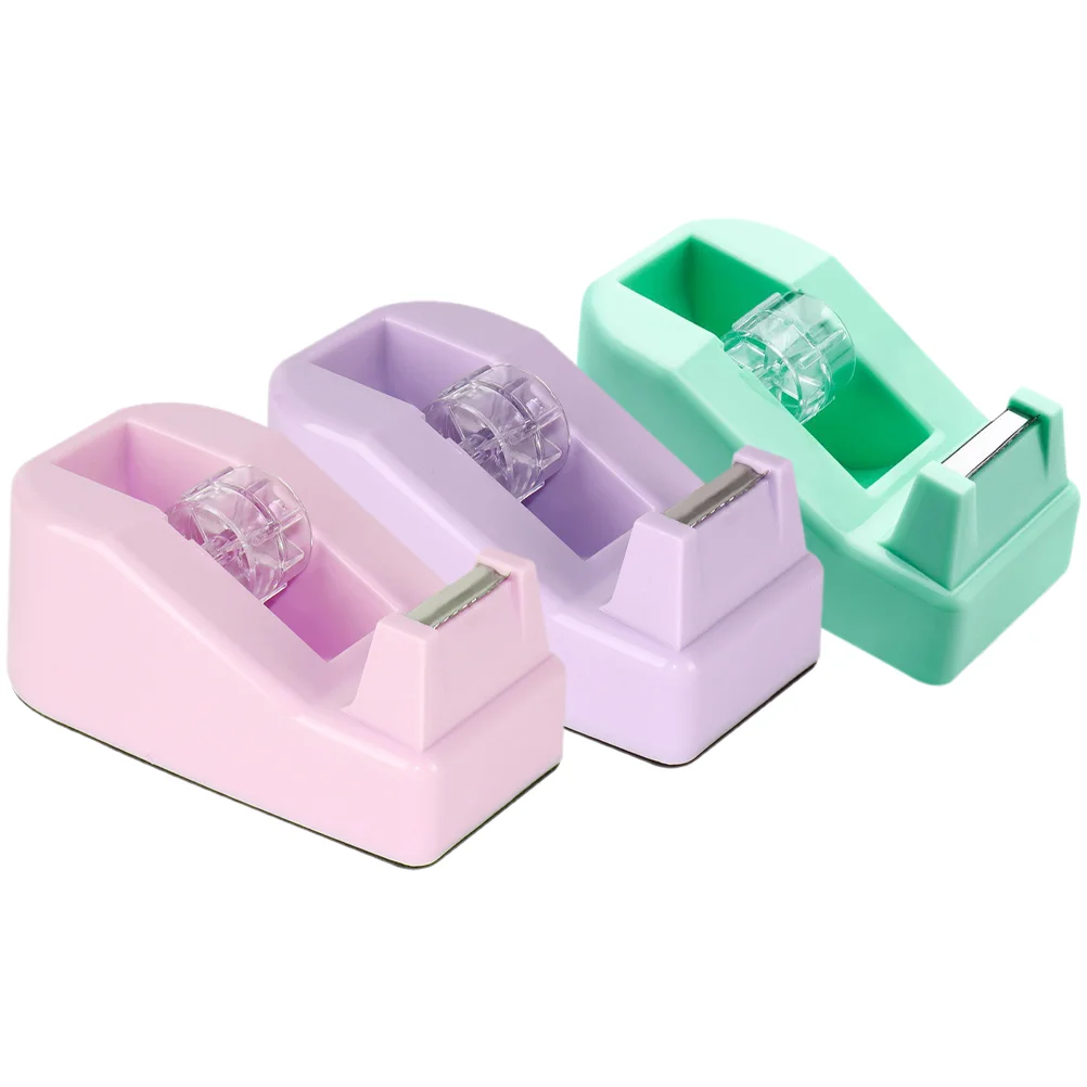 3 Pcs Tape Masking Dispenser Desk Supply Convenient Sticker Holder for Small Textured Paper