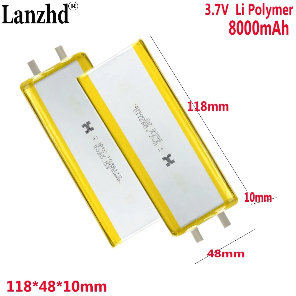 

3.7V 8000mAh Li Battery For Finder Flying fish finder battery colorfly E-Books Power bank Tablet PC DVD on 9548118 1048118