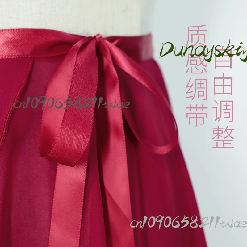 تنورة باليه للبالغين - تنورة شيفون ملفوفة من أجل ممارسة الرقص وحفلات الهالوين