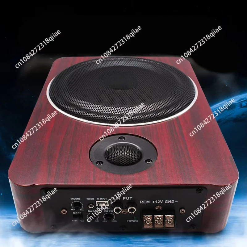 Car Audio Slim Sub Woofer Under-Seat Bass Speaker Audio Processor Body Kit Under Seat Ultra-Thin Stereo Speaker Amplifier 600W