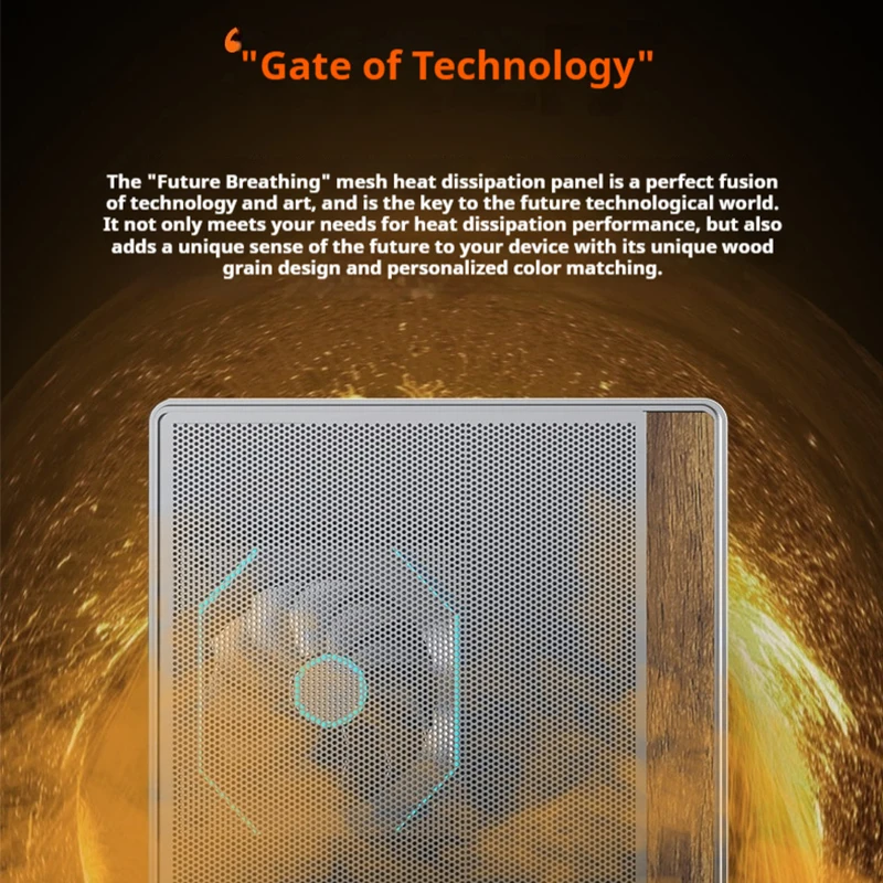 HESTART Star Track X Glass Side Transparent TYPE-C ATX Motherboard Supports 360/240 Water Cooled Desktop Computer PC gaming case