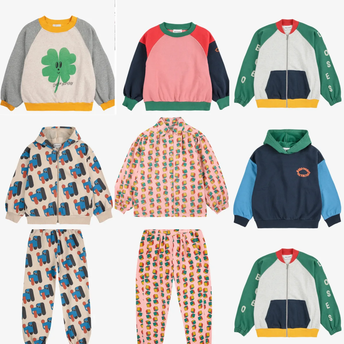 

Children's Four Seasons European and American Style Set 2025 Autumn New BC Thin Fleece Printed Hoodie Coat Full of Printed Set