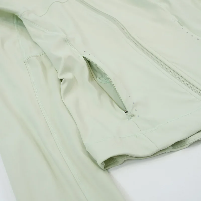 Women's Sport Yoga Clothes Lightweight Breathable Outdoor Running Fitness Suit UV Protection Tight Fit Sunscreen Outerwear