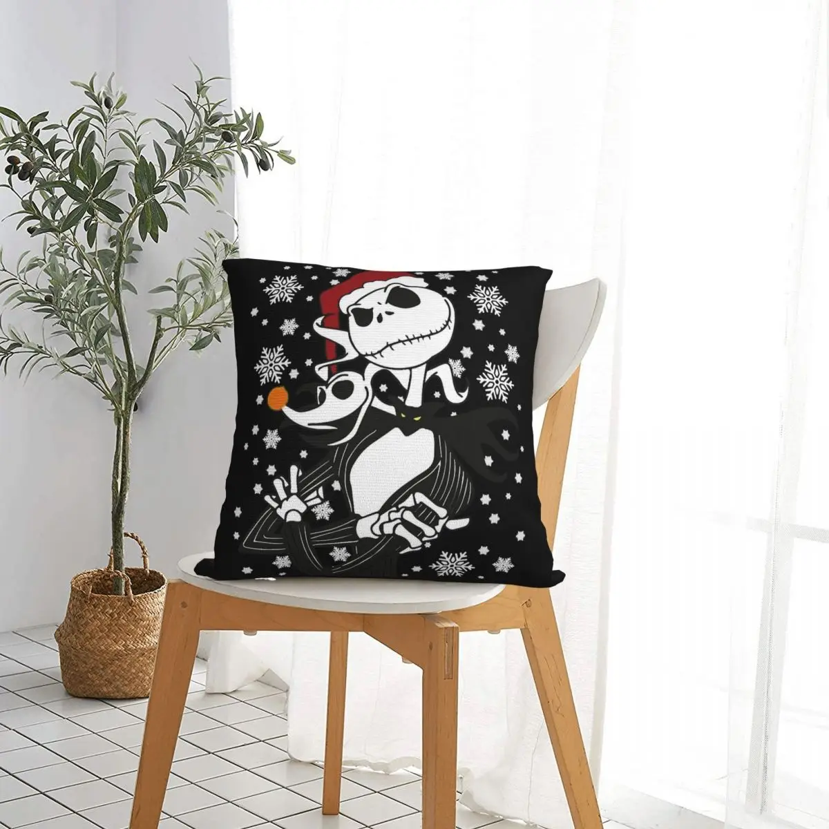 عصابة جميلة للرياضيين الفكاهة جاك Skellington كيس وسادة كابوس قبل عيد الميلاد غطاء الوسادة ديكور المخدة للمنزل