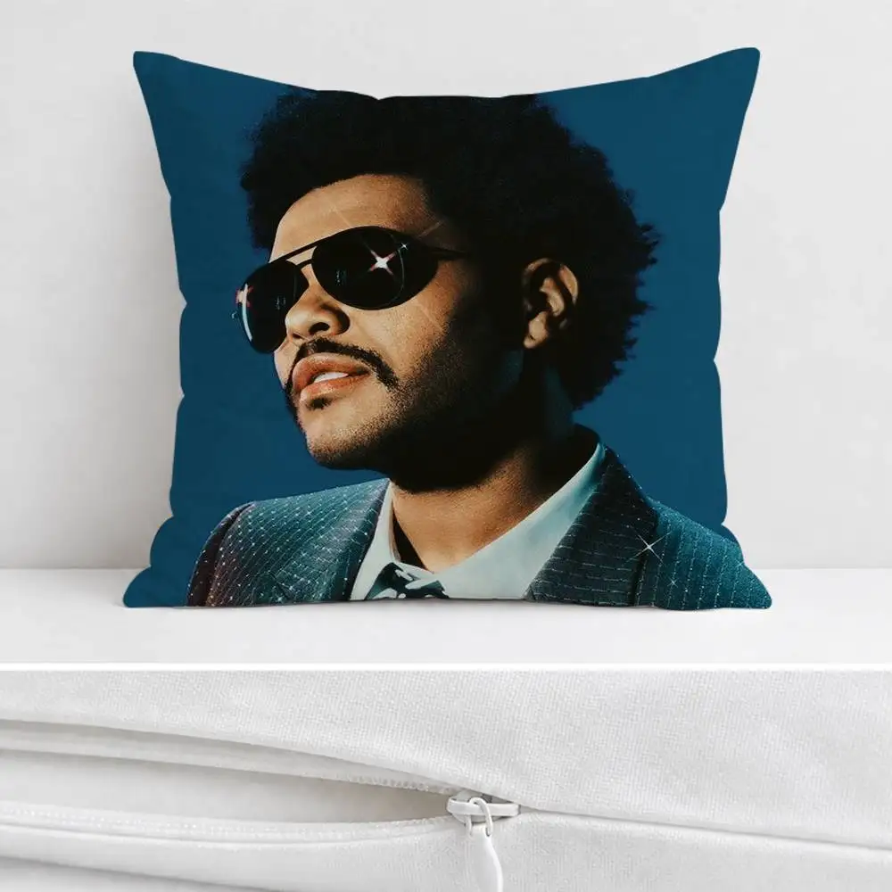 T-The Weeknd  Double-sided Printed Square Decorative Cushion Cover for Sofa Living Room Home Decor