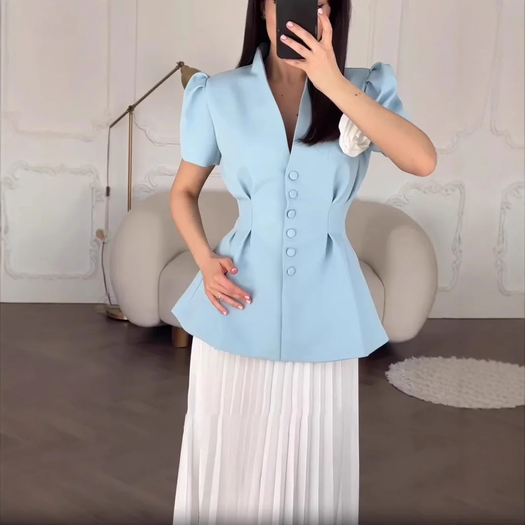 

2026 Spring Solid Color Floral Elegant Pleated Skirt Suit Design Set Long Dress Robe Abaya Ramadan Dubai Luxury Islam Elegant
