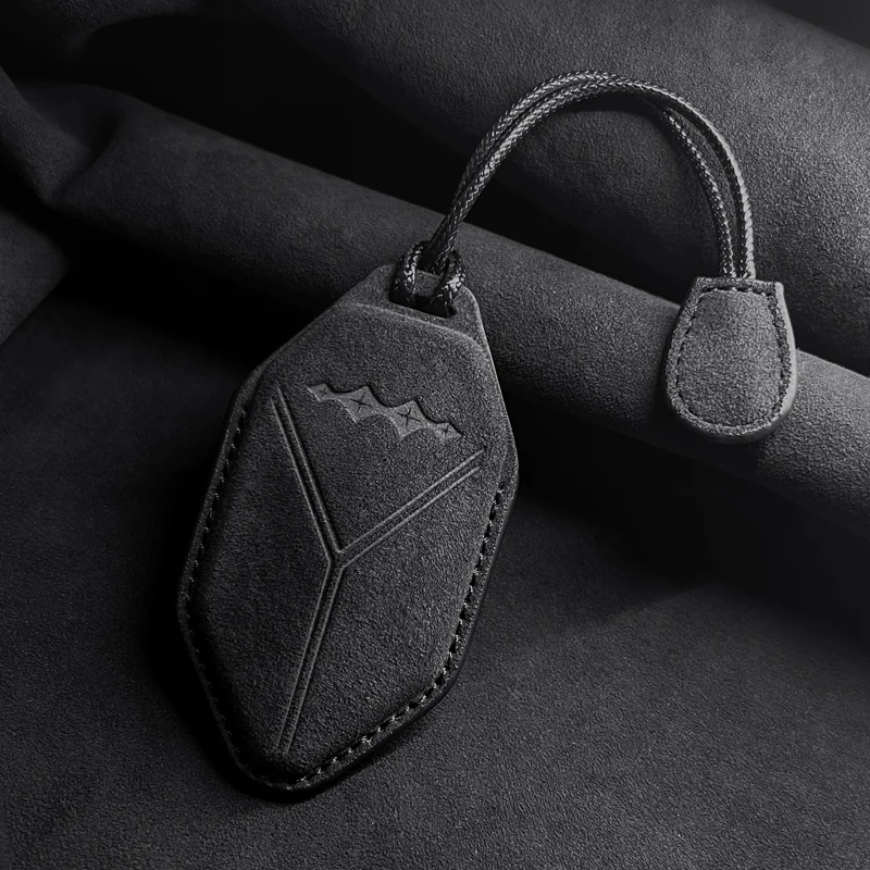 Car Key Case Cover for BYD Formula Leopard 5 8 Titanium 3 7 Suede Full Wrap Protector Keychain Car Key Bag Buckle Accessories
