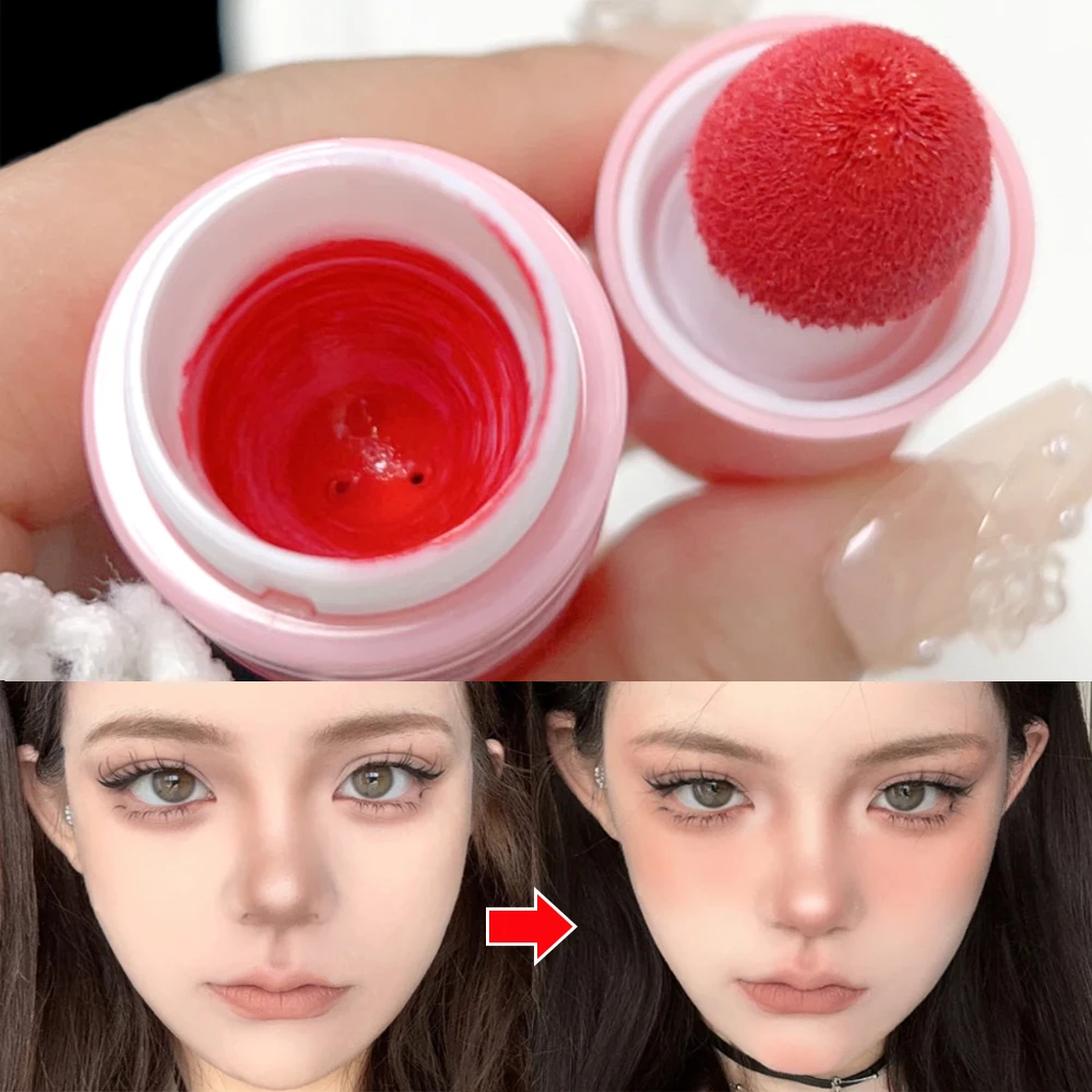 Multi-function Blush Stick Natural Cheek Face Rouge Blusher Cream Lasting High Color Rendering Brightening Skin Tone Waterproof