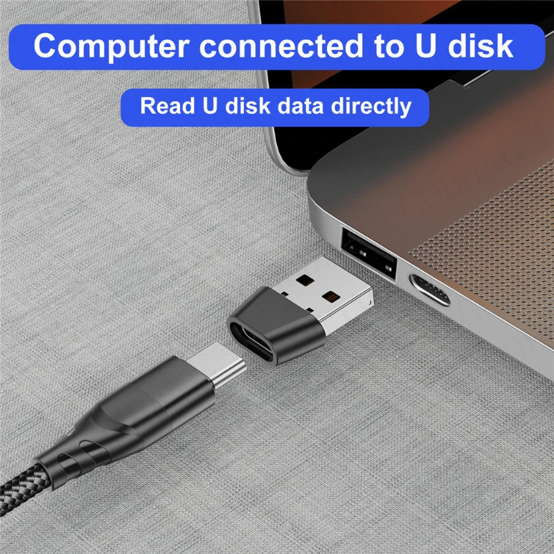 USB OTG Male To Type C Female 어댑터 변환기 USB Type C 케이블 어댑터 커넥터, Macbook Samsung S21 데이터 충전기