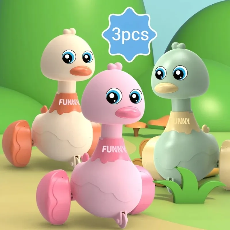 Baby Spielzeug Cartoon Schaukel Ente Drücken Fahrzeuge Glide Tier Trägheit Zurückziehen Autos Frühe Pädagogische Krabbeln Kleinkinder Geschenke