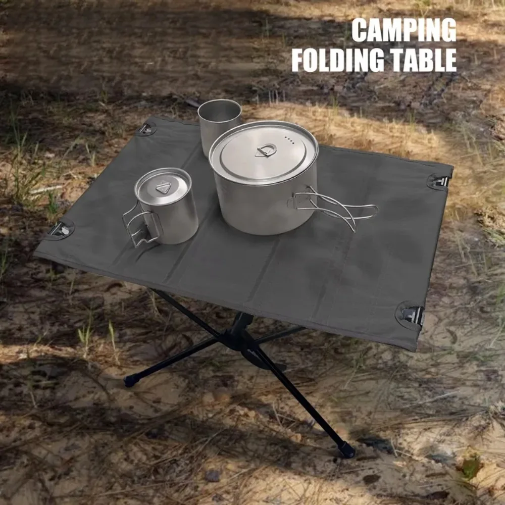 Lightweight 1680D Oxford Roll-Up Camping Folding Table, Portable Aluminum Alloy Car Travel Table for Outdoor Picnic