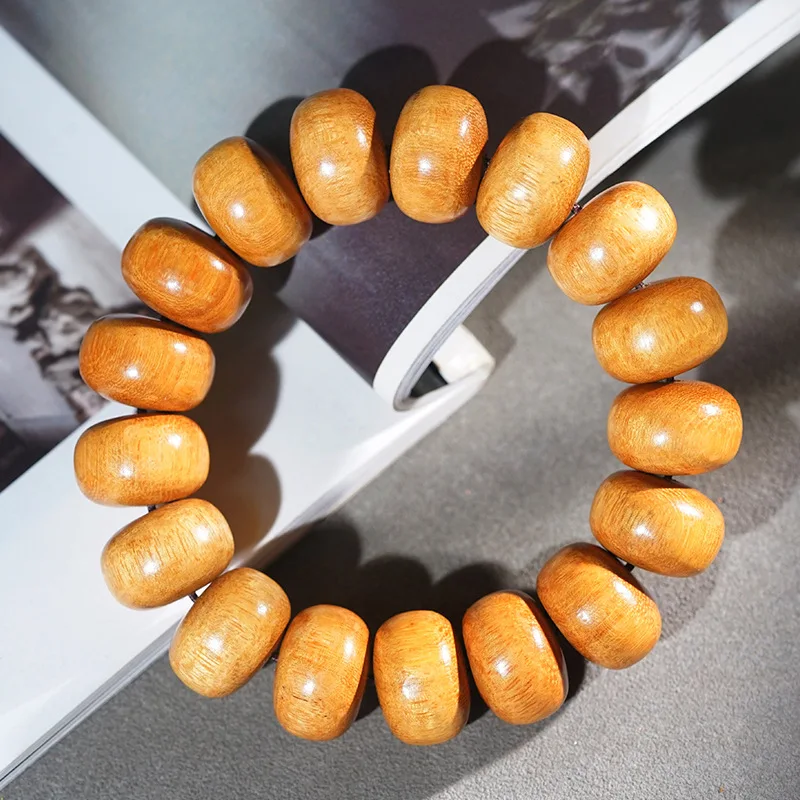 New Mountain Sandalwood Irregular Abacus Bead Bracelet Couple Ethnic Style Collectible Hand Jewelry Holiday Gift Giving