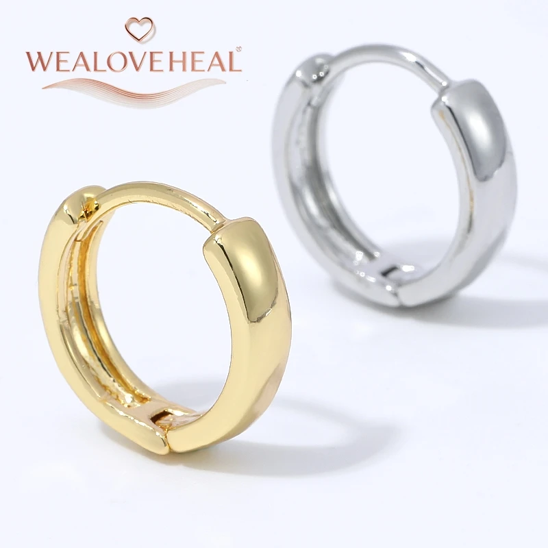 18K vergoldete klobige Huggie-Ohrringe für Frauen, minimalistische flache Röhren-Creolen, modischer Alltagsschmuck, Geschenk zum Valentinstag oder Geburtstag – Detail 16