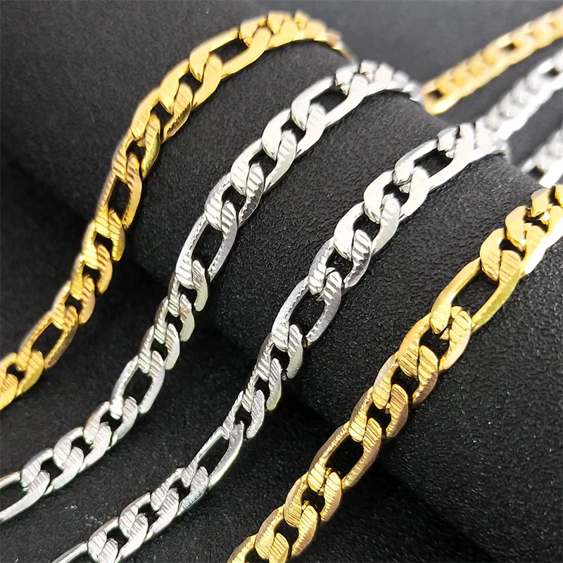 Knurling Stainless Steel NK Link Chain Necklace for Men Women Gold Silver Color Hip Hop Choker Necklaces Jewelry for Boyfriend