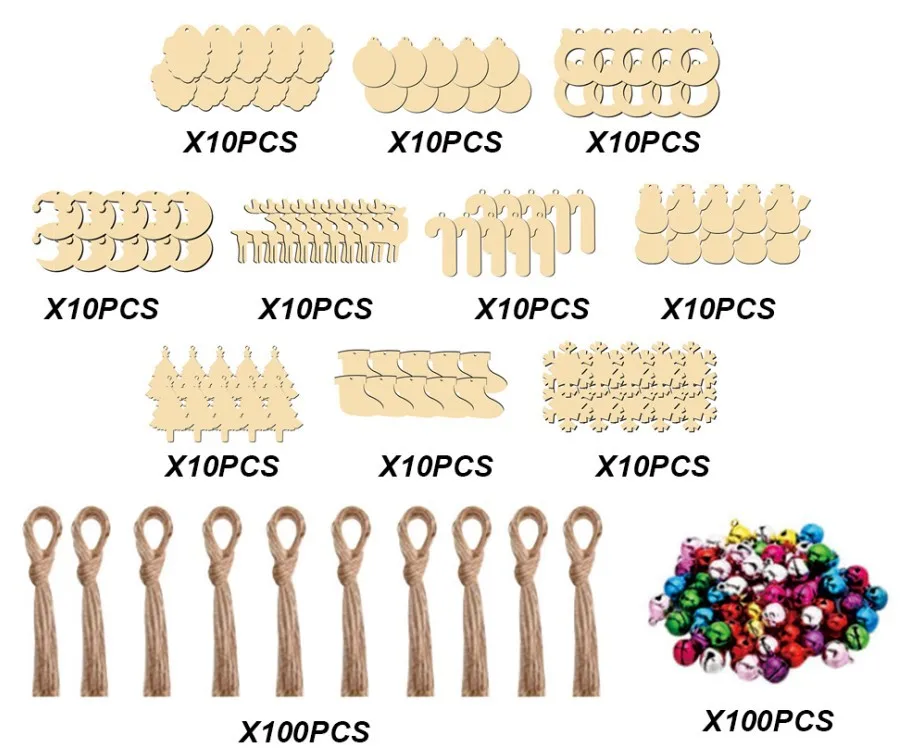 

Деревенский деревянный рождественский декор, сделай сам, ручная работа, украшения из ломтиков дерева, подвески для праздничной елки и уютные наборы для рукоделия для украшения дома