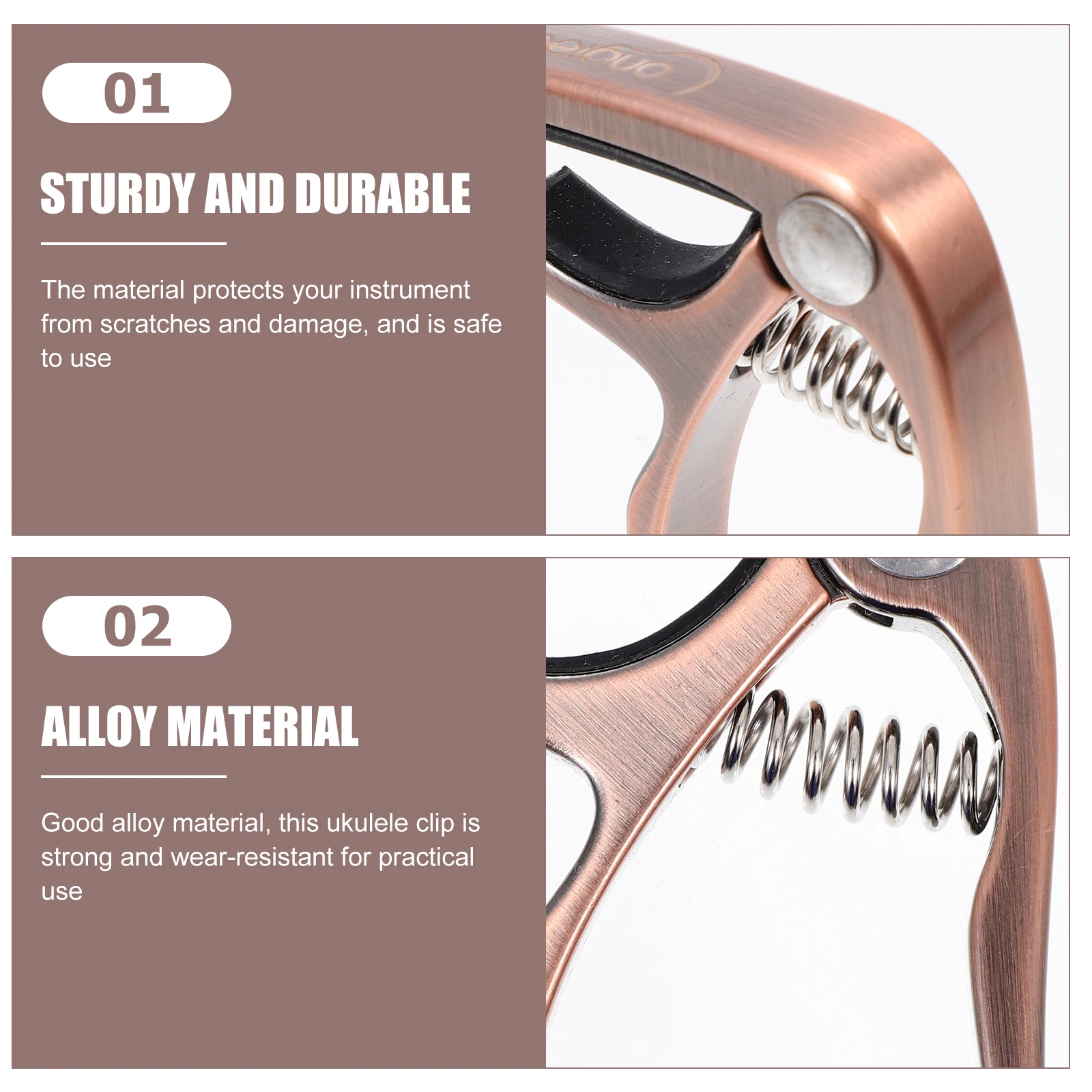

1 Set Alloy Ukulele Capo Durable Adjustable Clamp Scratch-Proof For Music Teachers Beginners Tone Modified Accessory Practical