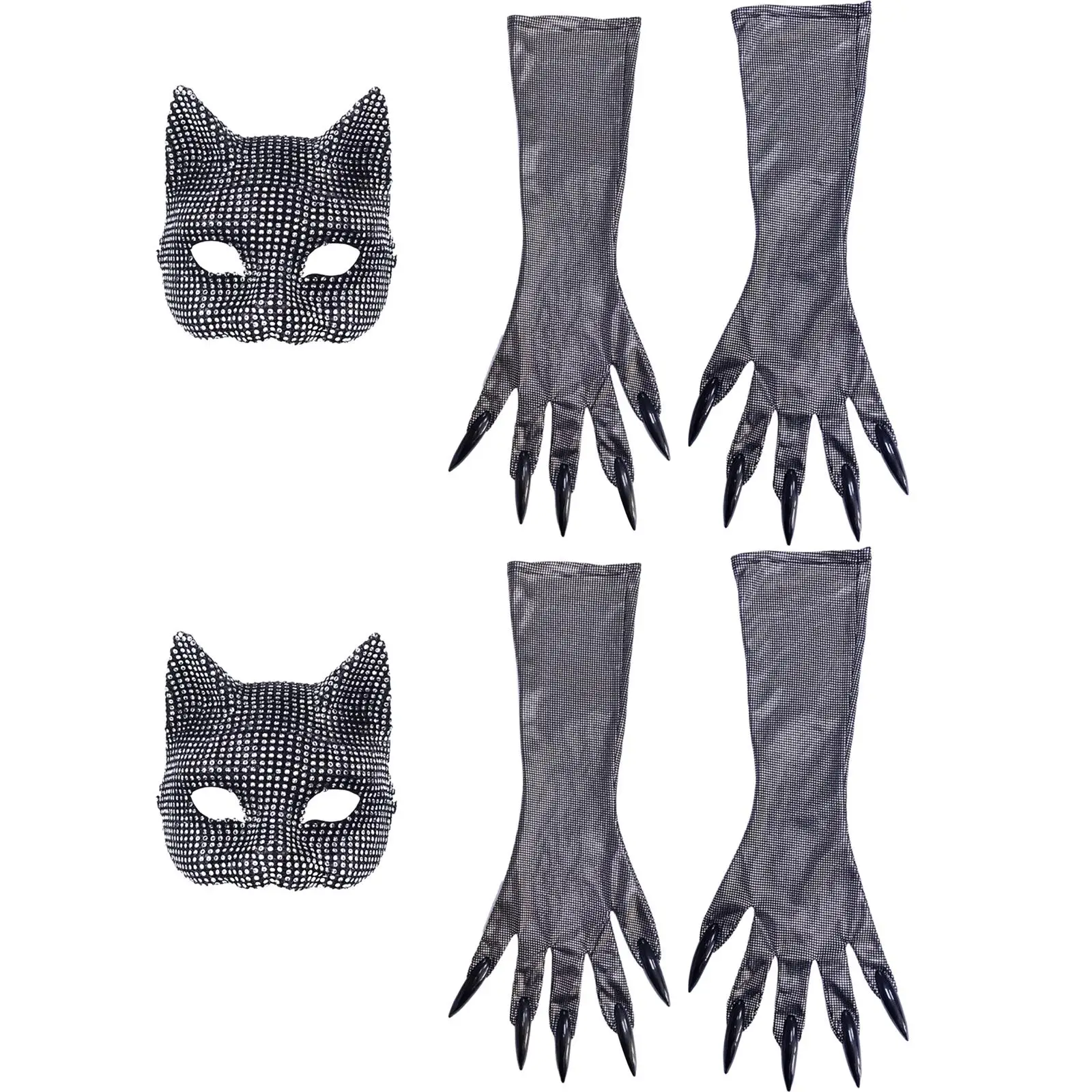 Halloween Cat Costumes for Women Cosplay Accessories Party Fancy Dress for Photo