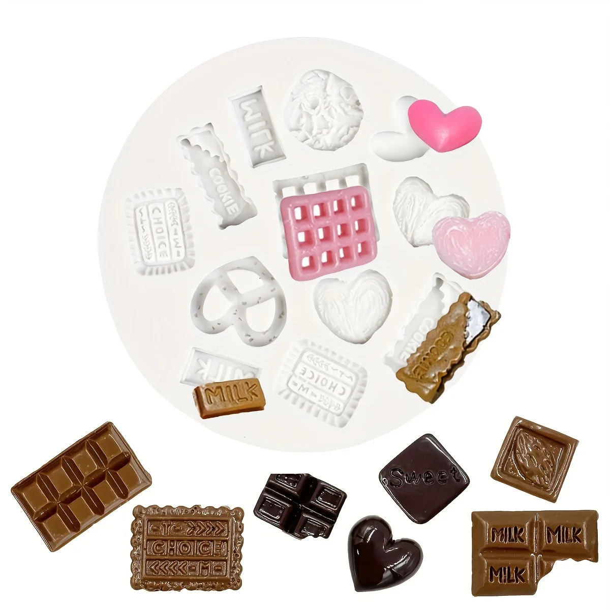 1pcs/Chocolate molds, suitable for mini cookies and chocolates, handmade scented candles DIY, a choice for craft lovers