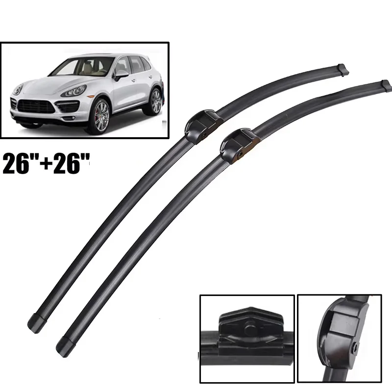 

Wiper LHD Front Wiper Blades For Porsche Cayenne 2010 - 2017 Windshield Windscreen Window Rain Brush 26"+26"