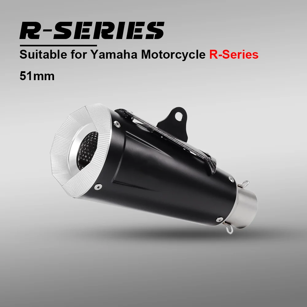 

For Ninja650 Duke790 R7 CB500X - 51mm Universal Motorcycle Exhaust Pipe, Modified Racing Muffler with Carbon Cover