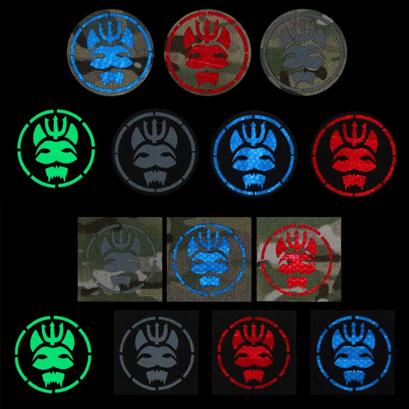 7colors Badges Hook IR Patches Tactical Sewing Clothes Patches Jackets Vests Uniforms Caps Backpacks