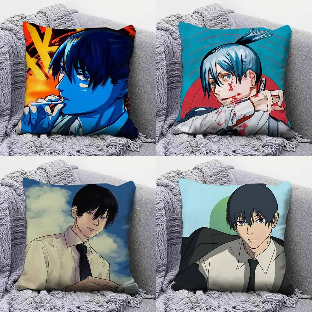 

Hayakawa Aki Chainsaw Man Home Sofa Cushion Covers and Aecorative Custom Pillow Covers