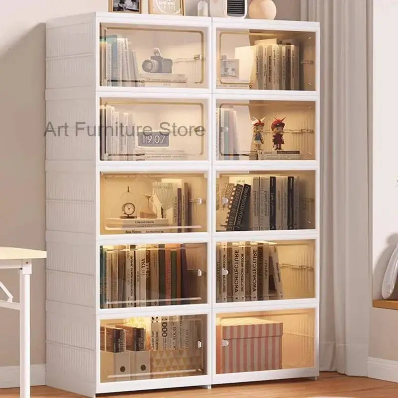 

White Bookcase Books Drawer Industrial Office Indoor Bedroom Storage Shelf Display Estanteria De Libros Furniture Living Room