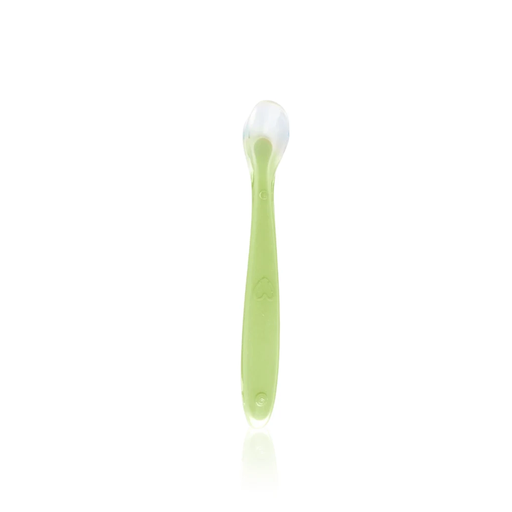 Baby Feeding Spoon Soft Silicone Spoons Training Spoon Temperature Sensing Feeding Feeder Flatware for Child kids Infants