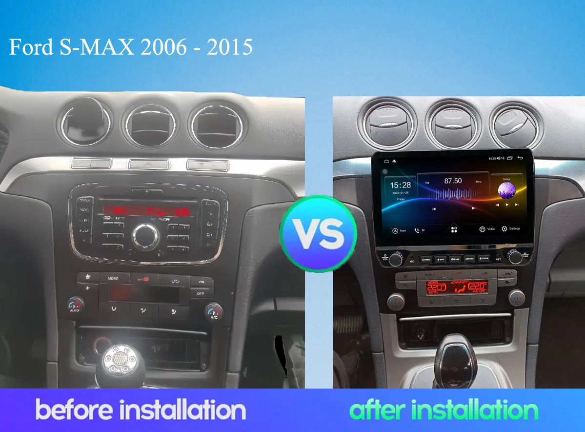 2Din Android 14 Autoradio Multimedia PC Tablet For Ford S-MAX S MAX 2006-2015 GPS DVD Video Music Player Car Intelligent Systems