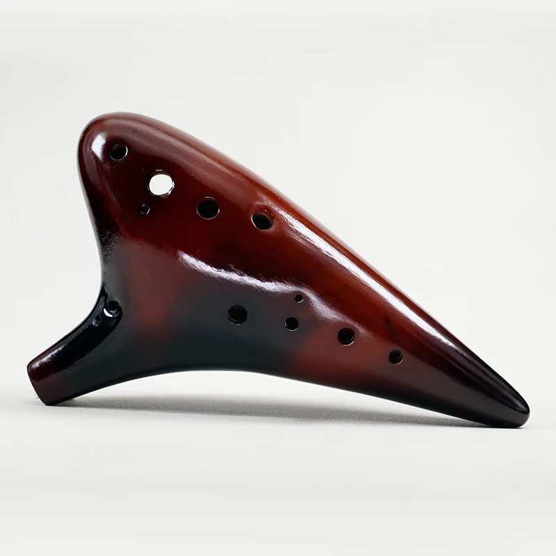 Retro Ocarina 12 Hole Tones Alto F Collectible Music Instrument Gift Idea for Kids Beginner Musician