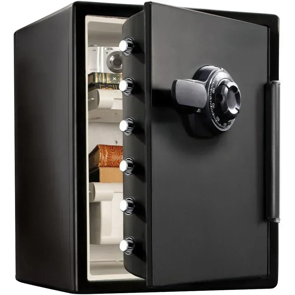 

The dial combination is a 2.0 cubic foot fireproof file box and waterproof safe