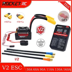 Supersonic V2 Waterproof RC Brushless ESC 50A 60A 90A 110A 130A 160A Speed Controller for 1/7 1/8 1/10 RC Car Buggy Truck Parts