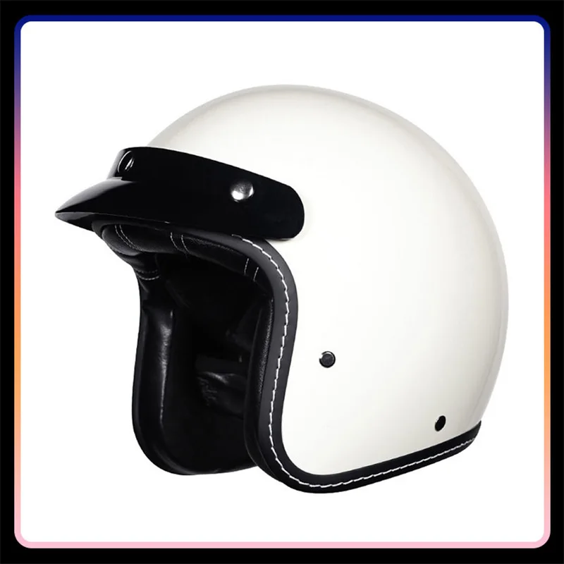 

Unisex Open Face Motorcycle Helmet DOT Approved 3/4 Retro Jet Helmet Men Women Motorbike Casco for Moped Cruiser Bobber Chopper