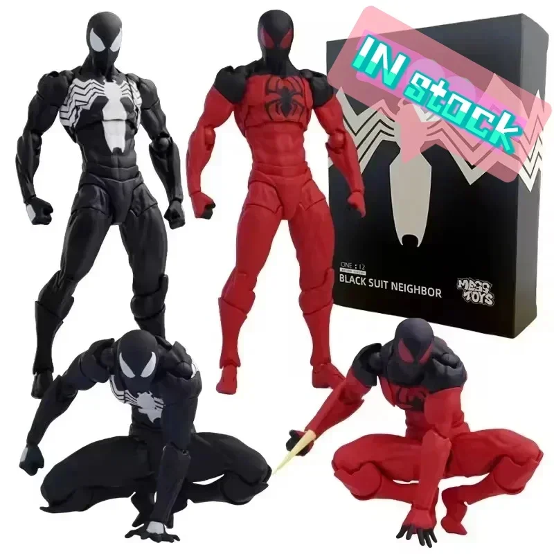 

Instant Shipping Mess Toys Symbiote Spiderman Black and Suit Scarlet Spider - In Stock Instant Ship Anime Action Figure Gifts