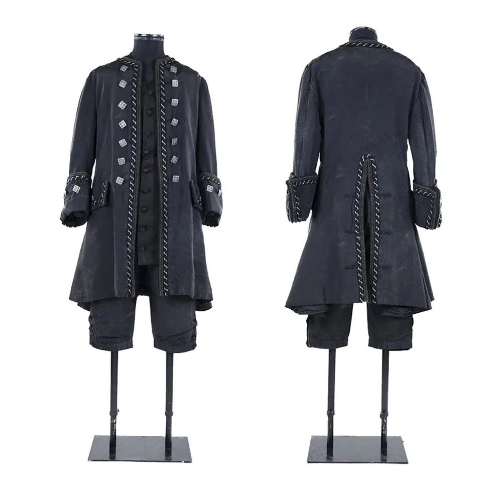 Men's Tailcoat Uniform Suit Medieval Victorian Royal Court Gentleman Rococo Costume Halloween Carnival Party Ball Gown